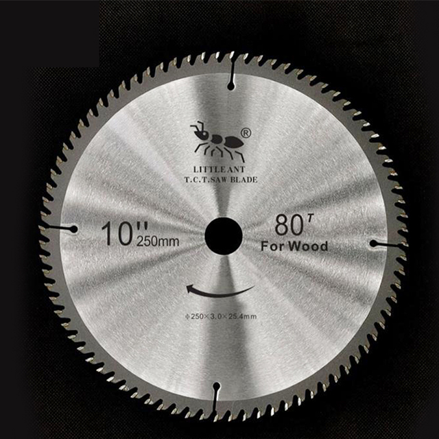 10 inch 80 răng TCT Wood Cắt tròn lưỡi cưa