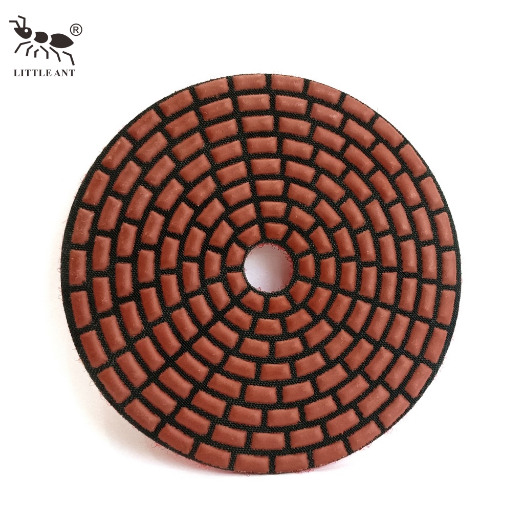 Little Ant 4inch Quadrilatal Diamond Dry Polishing Pad cho các vật liệu khác nhau Bê tông đá đá granit đá cẩm thạch Terrazzo Quartz