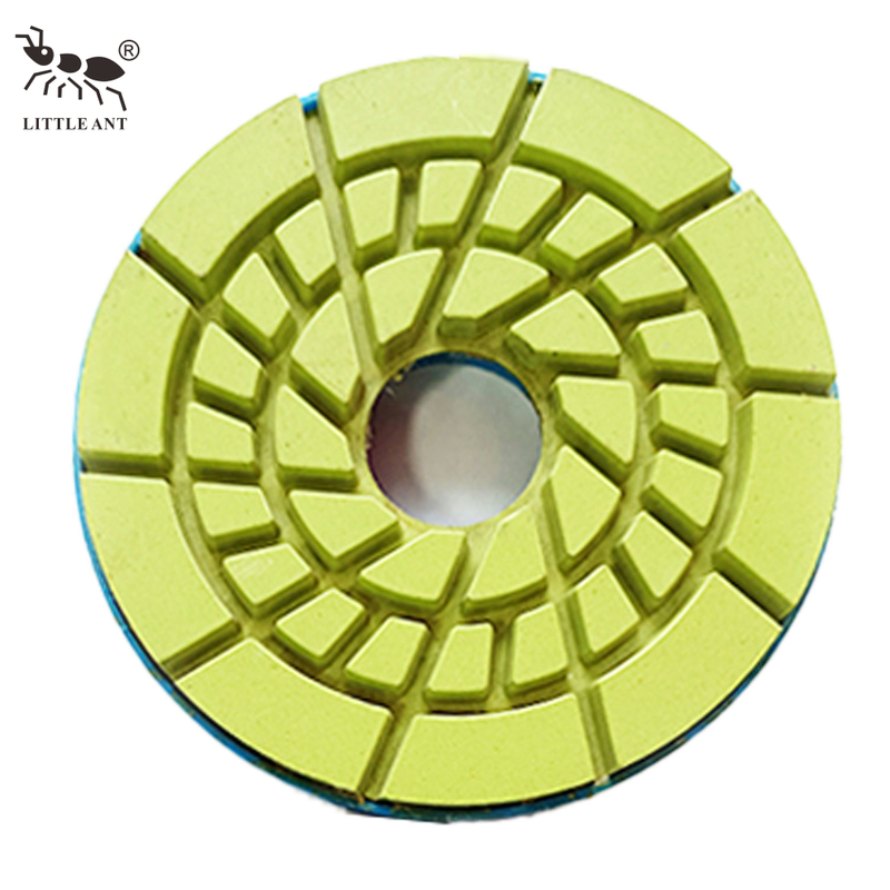 Little Ant 5 "125mm Khóa Snail Khóa nhựa Polishing sàn với PVC Backing Wet Sử dụng 5 inch đá granit Terrazzo Quartz