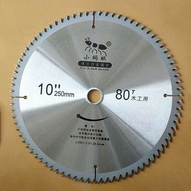 10 inch 80 răng TCT Wood Cắt tròn lưỡi cưa