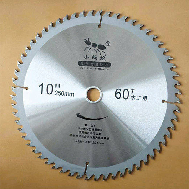 10 inch 60 răng TCT Wood Cắt tròn lưỡi cưa