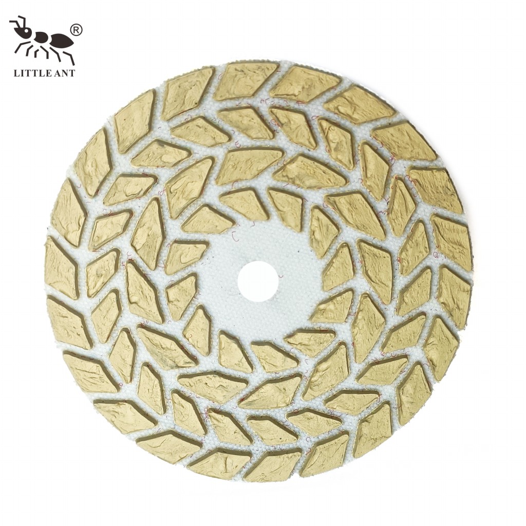 Little Ant Poter Shape Dry Diamond Polishing Pad như tai của lúa mì cho máy mài cầm tay bằng đá granit bằng đá granit