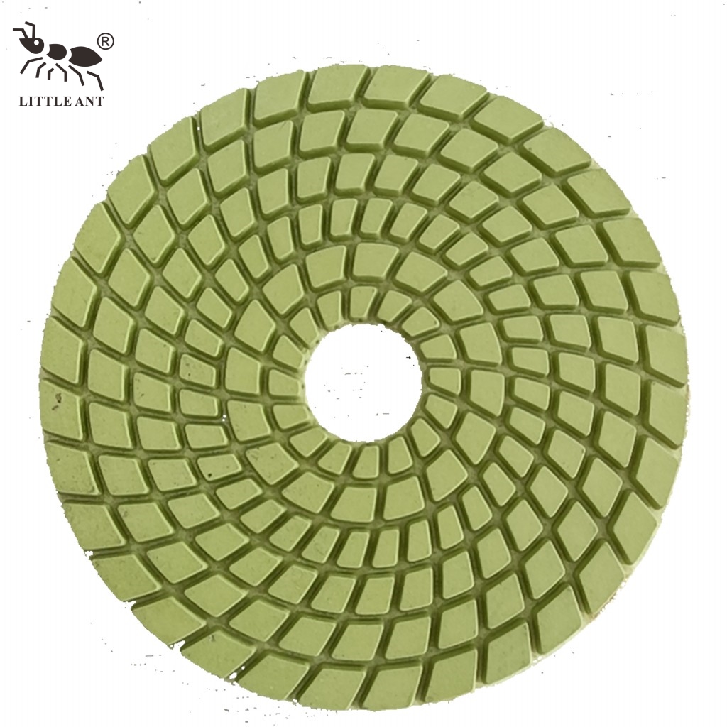 Little Ant 3inch 4inch 7inch Diamond Spirl Spirl Polishing Pads True Màu sắc cho bê tông đá đá granit thạch anh Terrazzo Counter
