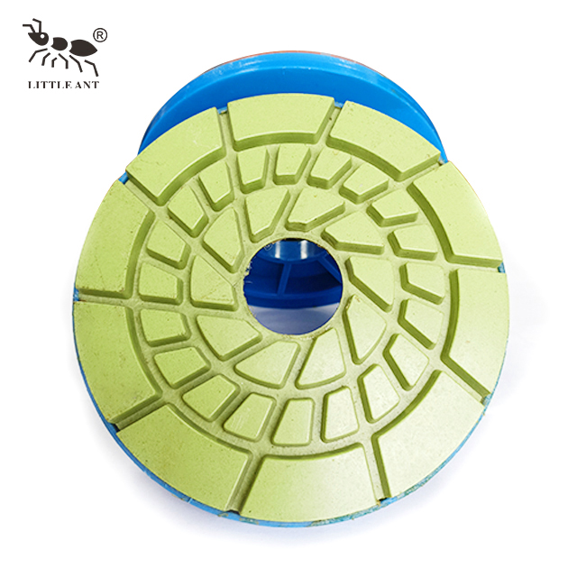 Little Ant 5 "125mm Khóa Snail Khóa nhựa Polishing sàn với PVC Backing Wet Sử dụng 5 inch đá granit Terrazzo Quartz