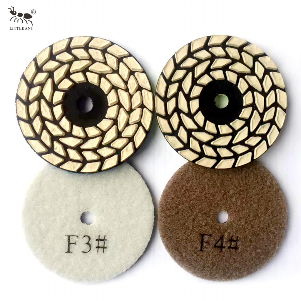 Little Ant Poter Shape Dry Diamond Polishing Pad như tai của lúa mì cho máy mài cầm tay bằng đá granit bằng đá granit