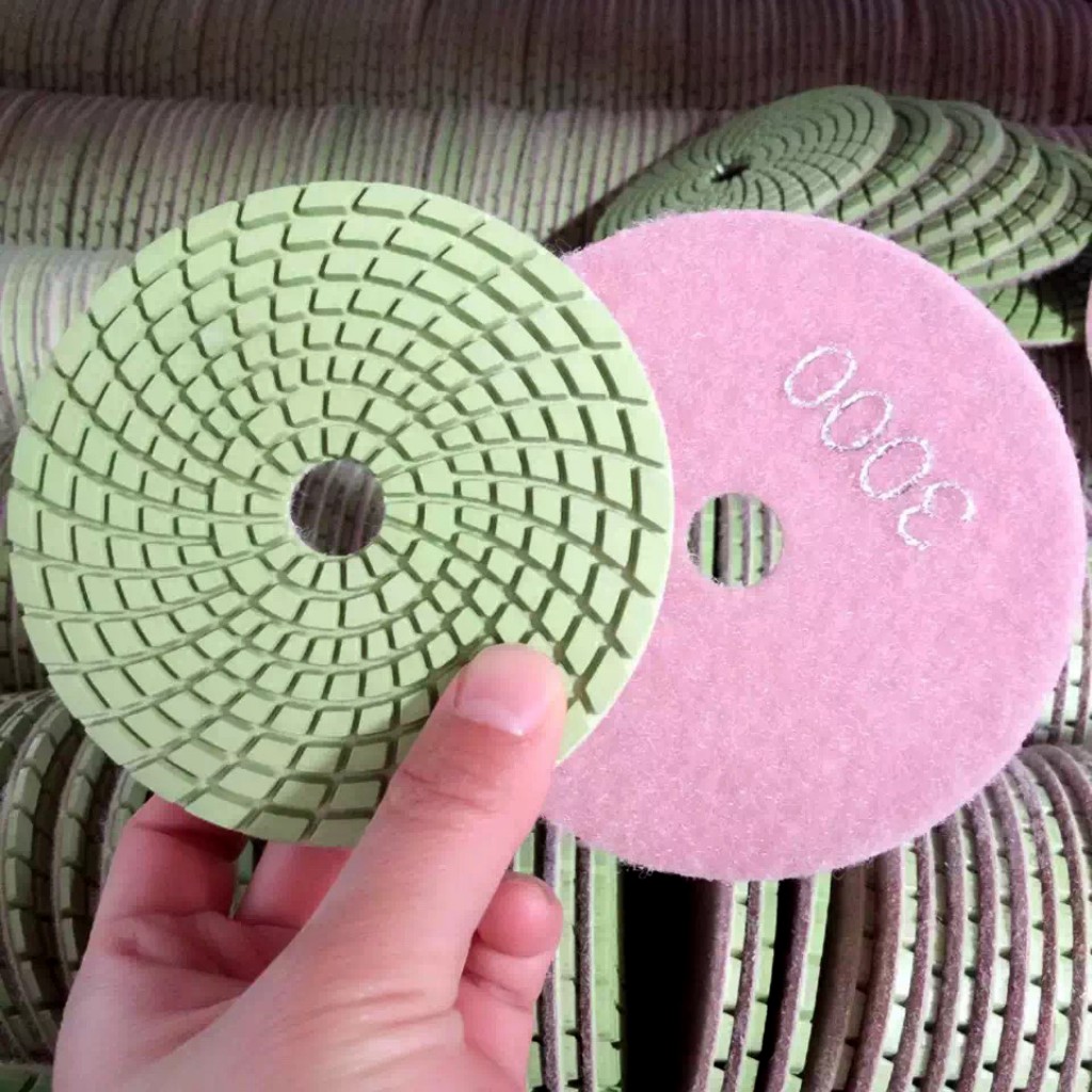 Little Ant 3inch 4inch 7inch Diamond Spirl Spirl Polishing Pads True Màu sắc cho bê tông đá đá granit thạch anh Terrazzo Counter