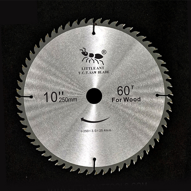 10 inch 60 răng TCT Wood Cắt tròn lưỡi cưa
