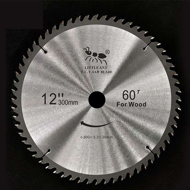 12 inch 60 răng TCT Wood Cắt tròn lưỡi cưa