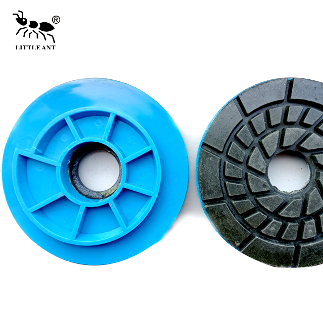 Little Ant 5 "125mm Khóa Snail Khóa nhựa Polishing sàn với PVC Backing Wet Sử dụng 5 inch đá granit Terrazzo Quartz