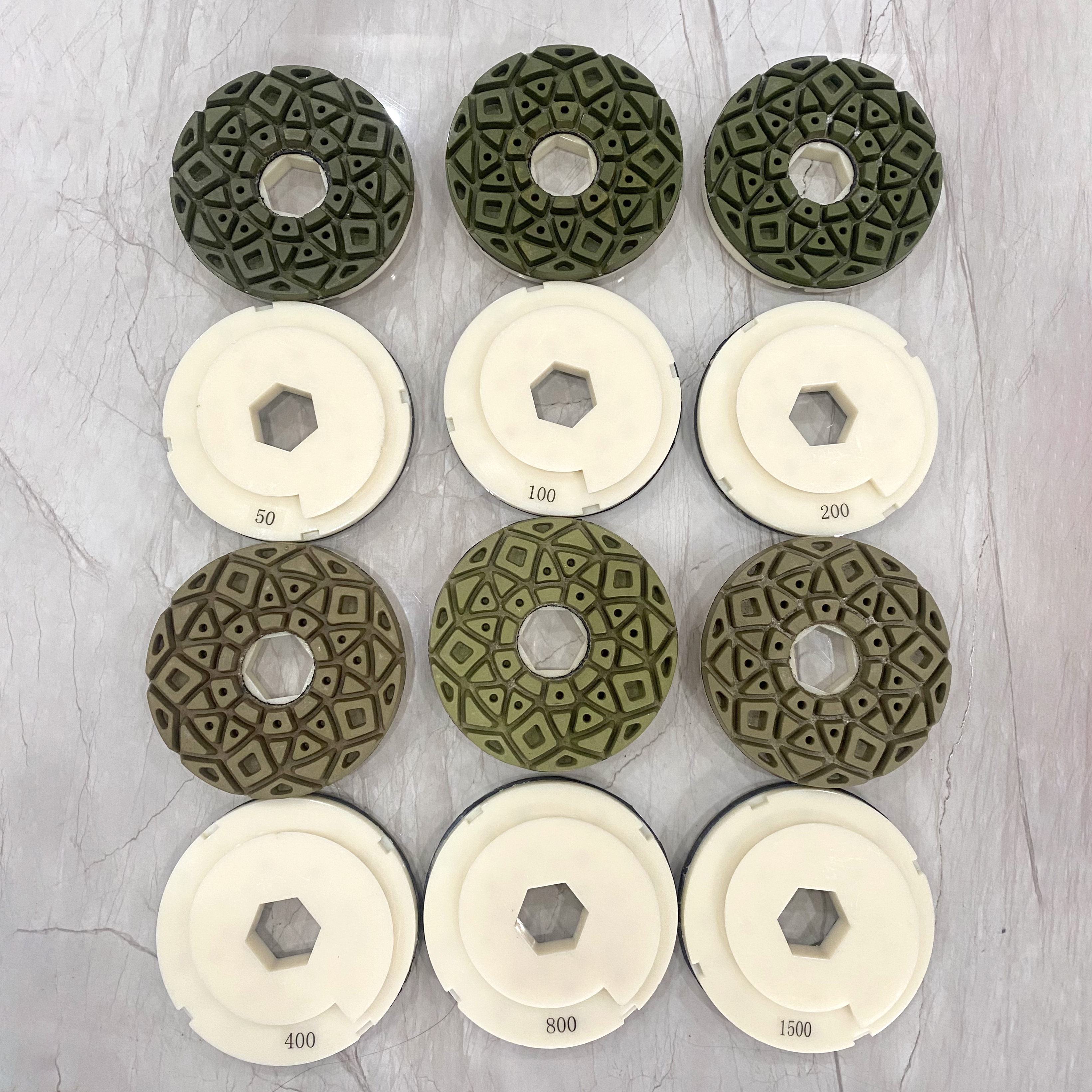 Little Ant Snail Lock 5inch 125mm nhựa Polishing cạnh với PVC Backer Granit Marble Terrazzo Quartz