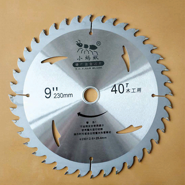 9 inch 40 răng TCT Wood Cắt tròn lưỡi cưa