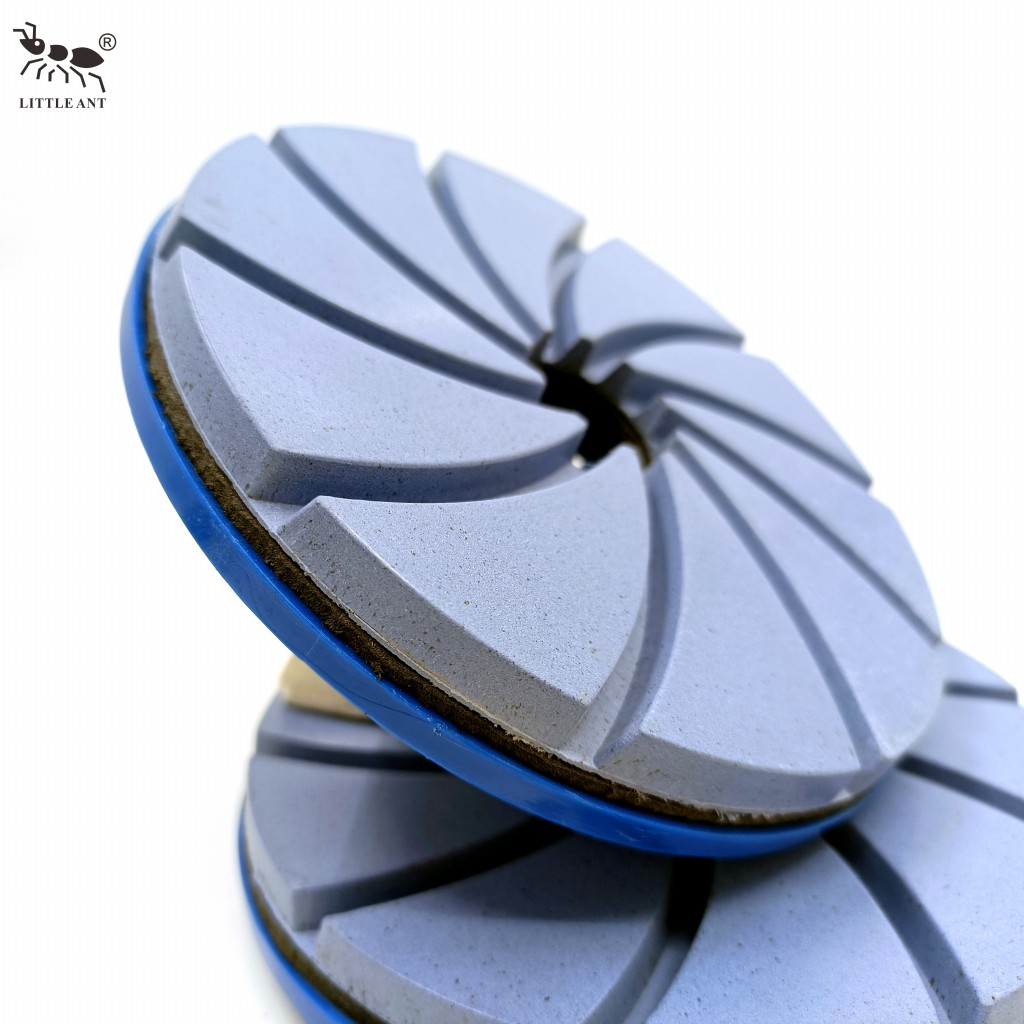 Little Ant Snail Lock Edge Resin Polishing Pad với PVC Backer Granit Marble Terrazzo Quartz