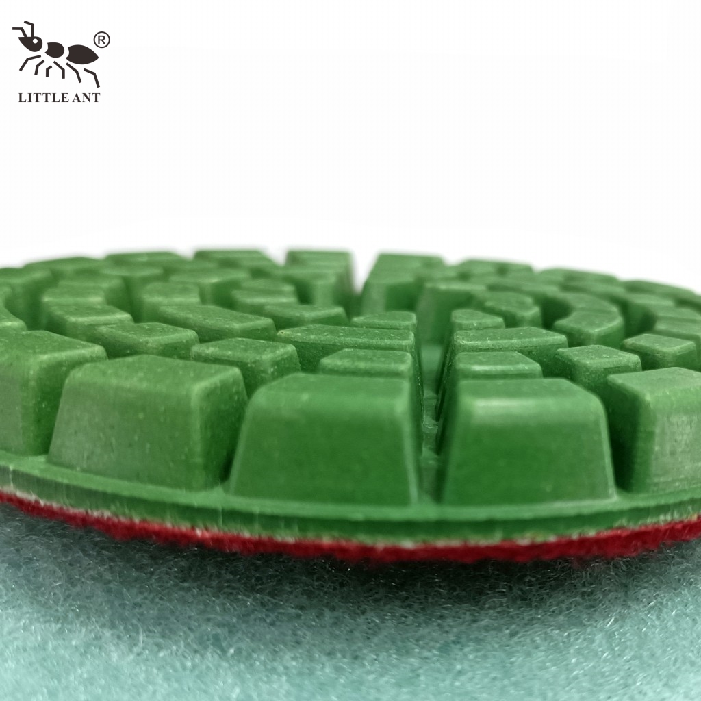 Little Ant New 4inch Green Gaint 10mm Diamond Bê tông Polishing Tấm đánh bóng cho Kỹ sư Đá Terrazzo
