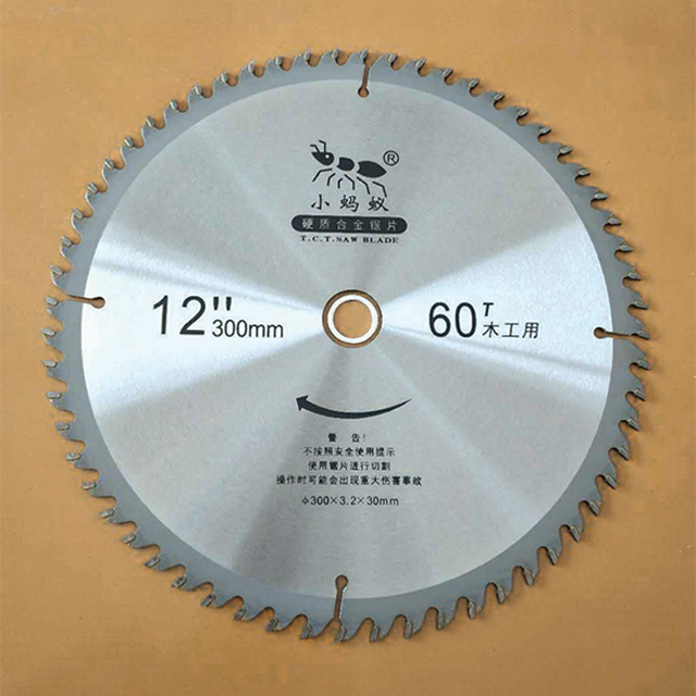 12 inch 60 răng TCT Wood Cắt tròn lưỡi cưa