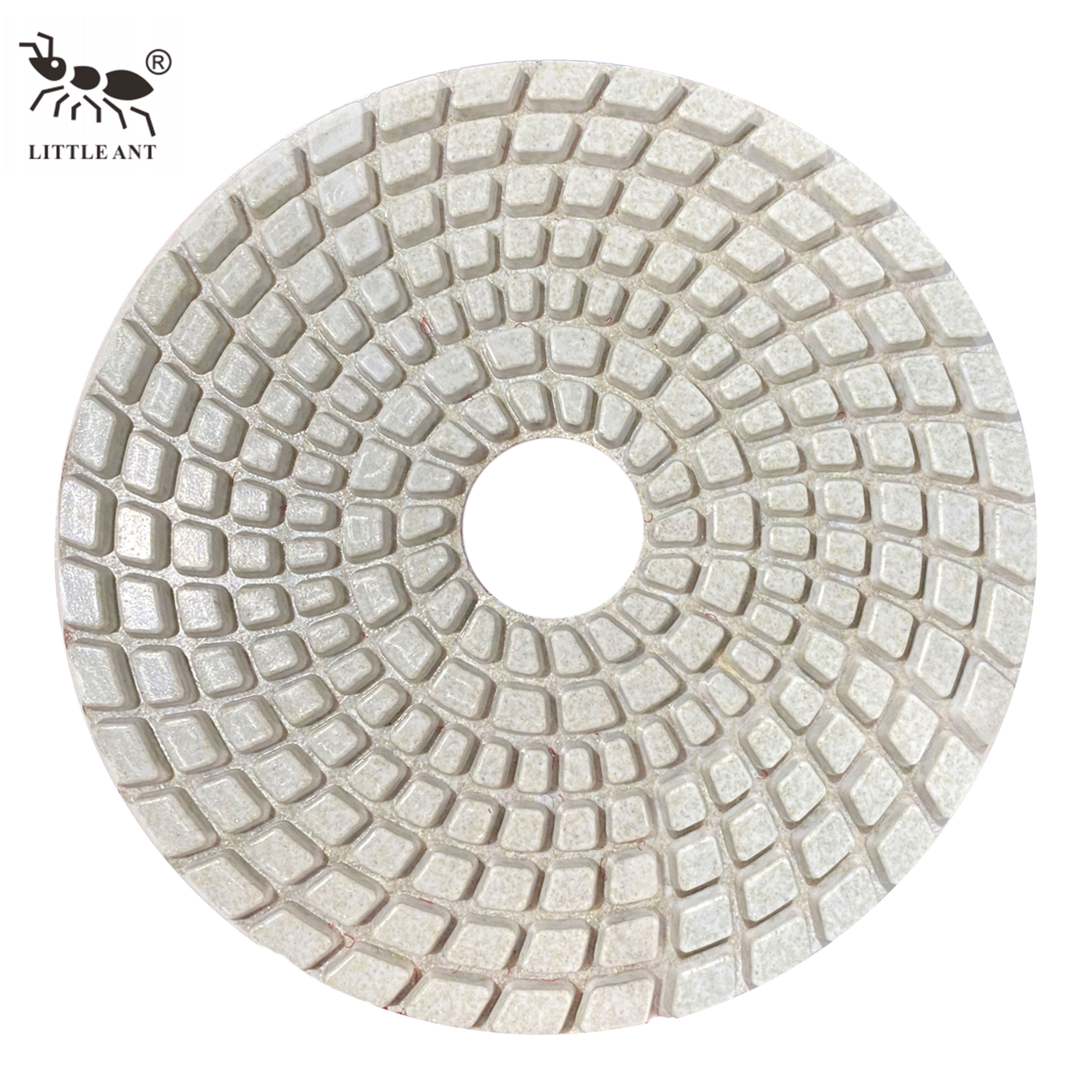 Little Ant nóng nhất Spirl Wet Polishing Pad 4inch 100mm ít bụi cho đá bê tông