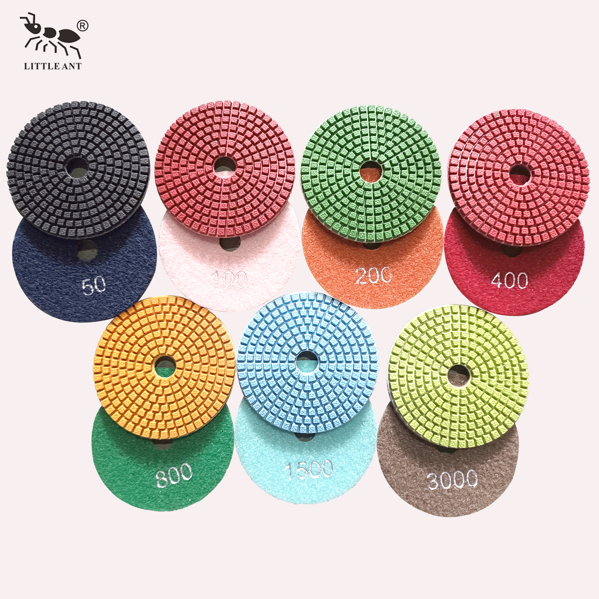 Little Ant Spot Mold 4inch Tem đánh bóng ướt cho đá granit đá granit bằng đá cẩm thạch