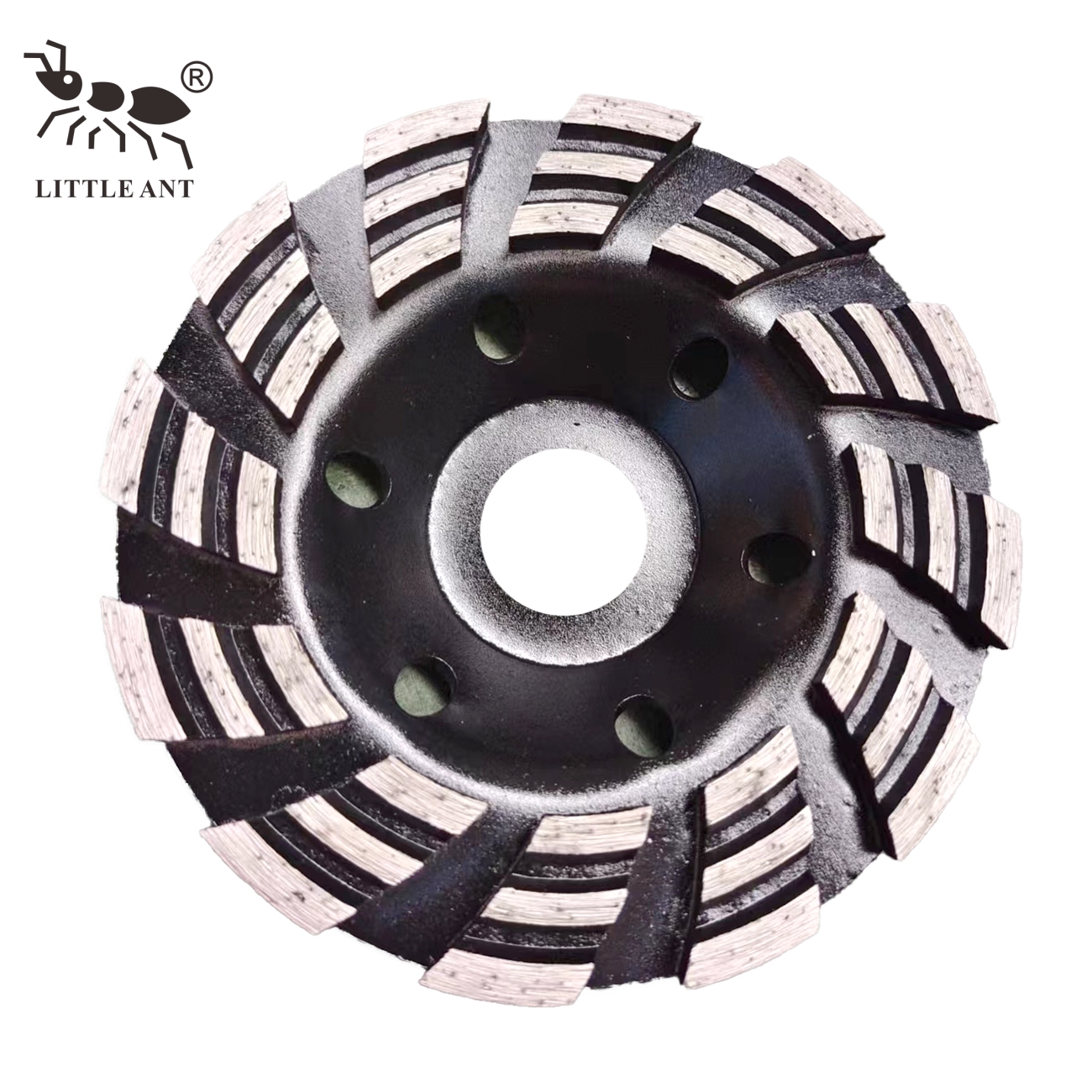 Little Ant 4 inch Cup Bánh xe 100mm Đường kính gấp đôi hình dạng 12 phân đoạn