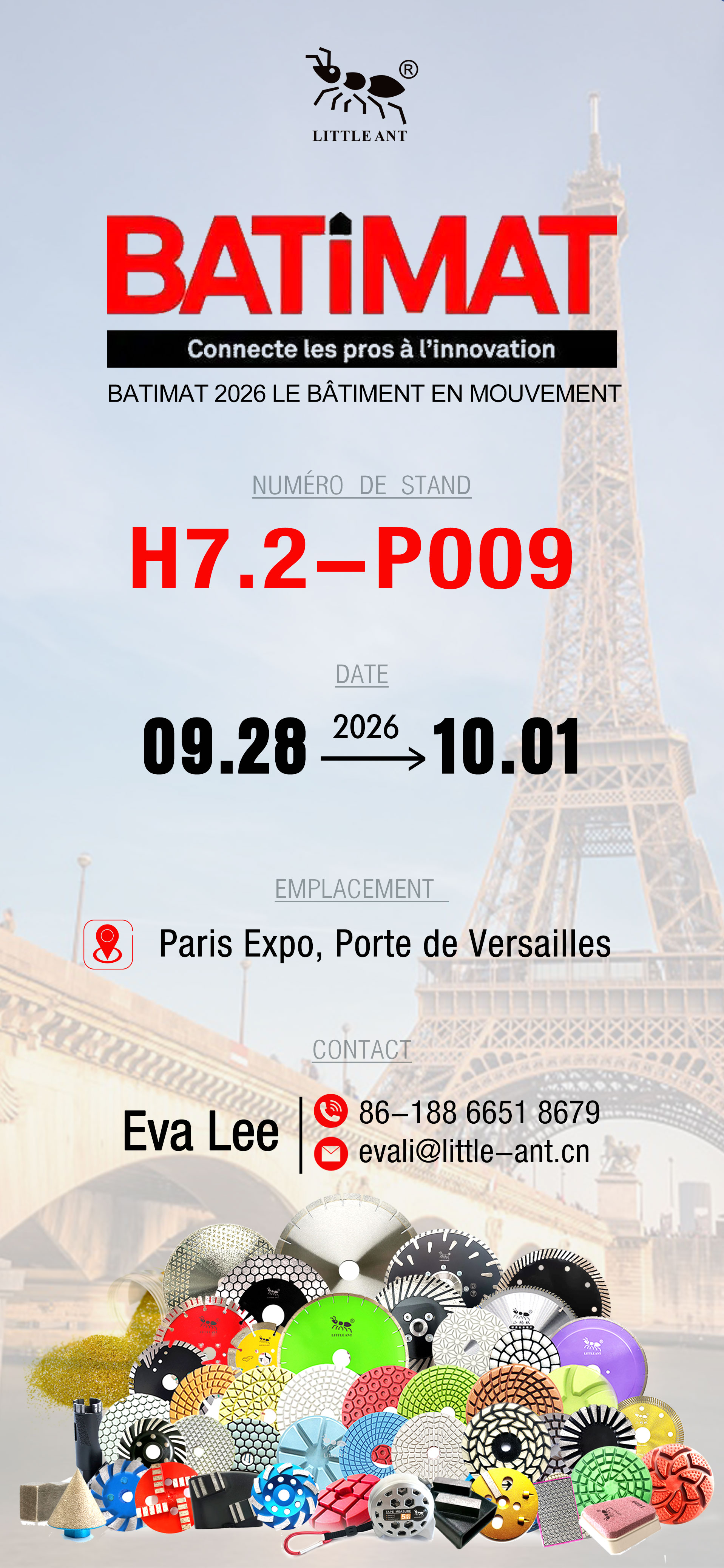 Little Ant Diamond Tools rất vui được gặp gỡ bạn bè tại BATIMAT 2026!